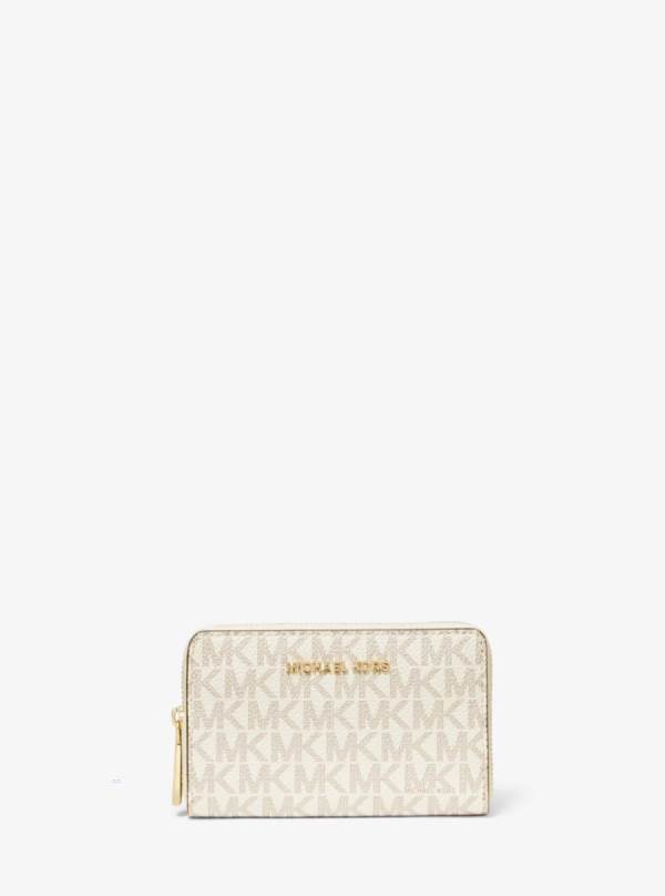 Damske Penazenky Michael Kors Small Logo and Leather Hnedožltý Hnede - Doplnky Michael Kors Obchod | CFMVD-6752